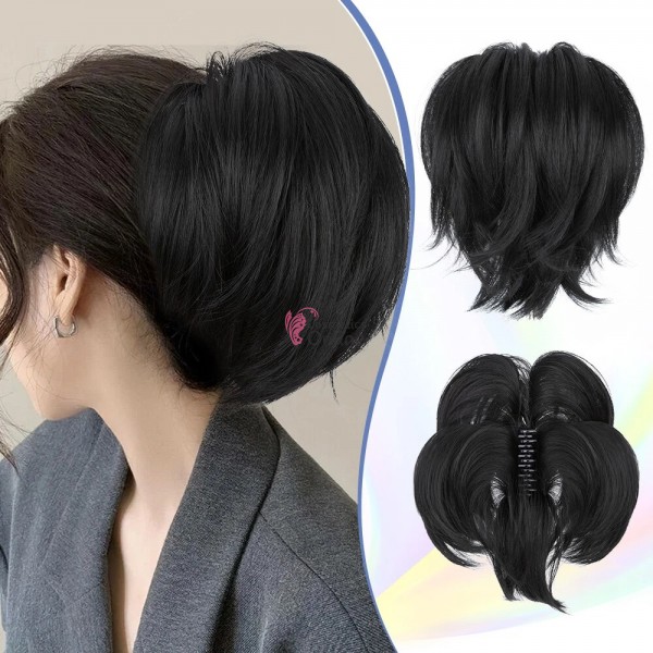 Extensie de par coada cu cleste 25 cm Brunet (Negru) Cod 0290AB-1#